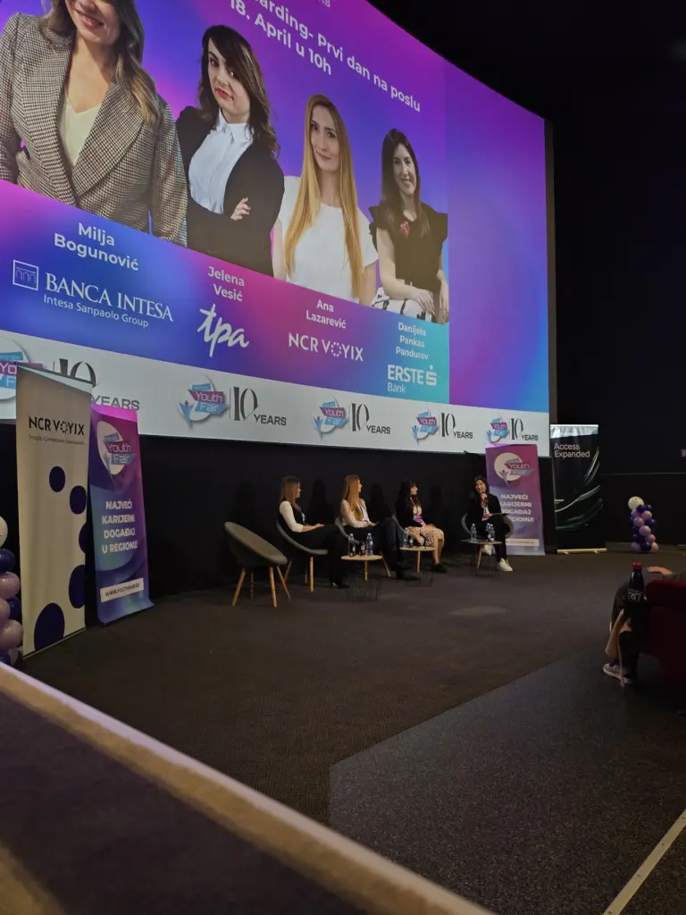 TPA Serbia participated in the 10th Belgrade Youth Fair with the participation of our colleague Jelena Vesić on the panel “Onboarding – the first day at work”